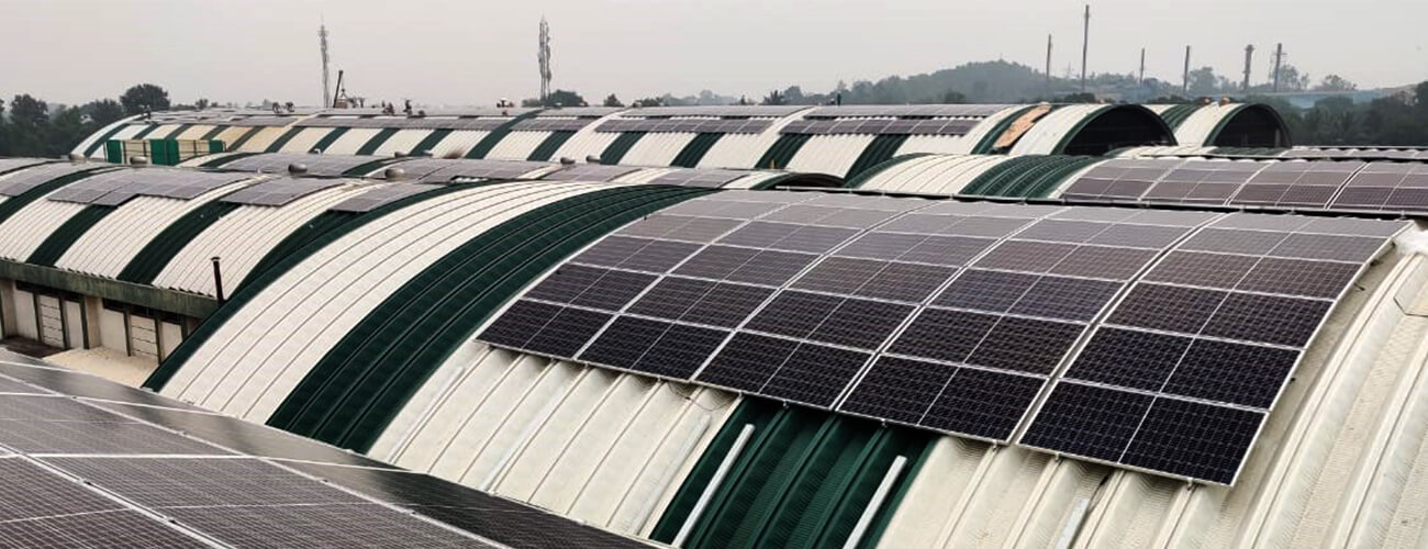 Solar rooftop installation at Motiwada, Gujarat